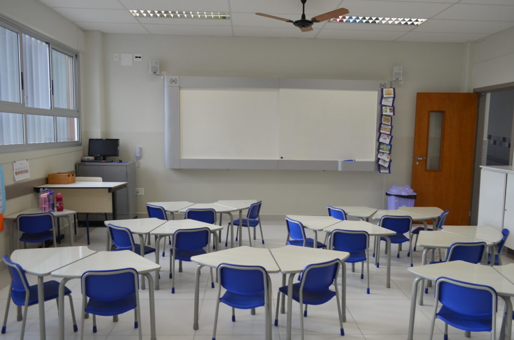 Sala de aula de ensino técnico e superior no Brasil