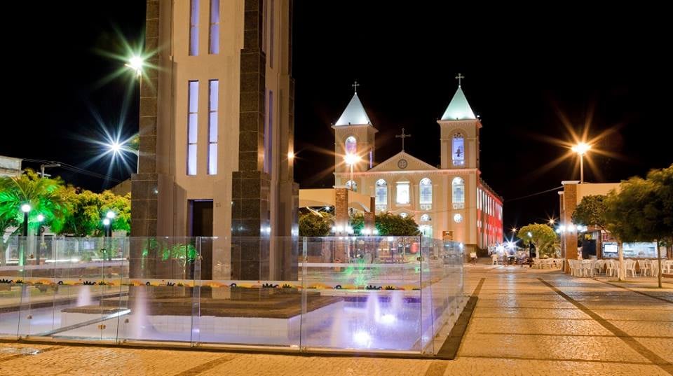 Vista aérea do Vale do Jaguaribe em Quixeré CE