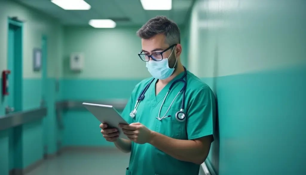 Profissional de saúde em hospital universitário