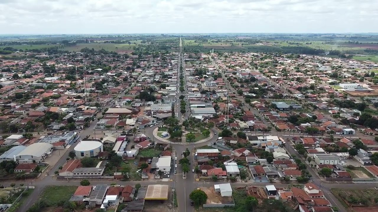 Vista aérea de Glória de Dourados, no Mato Grosso do Sul