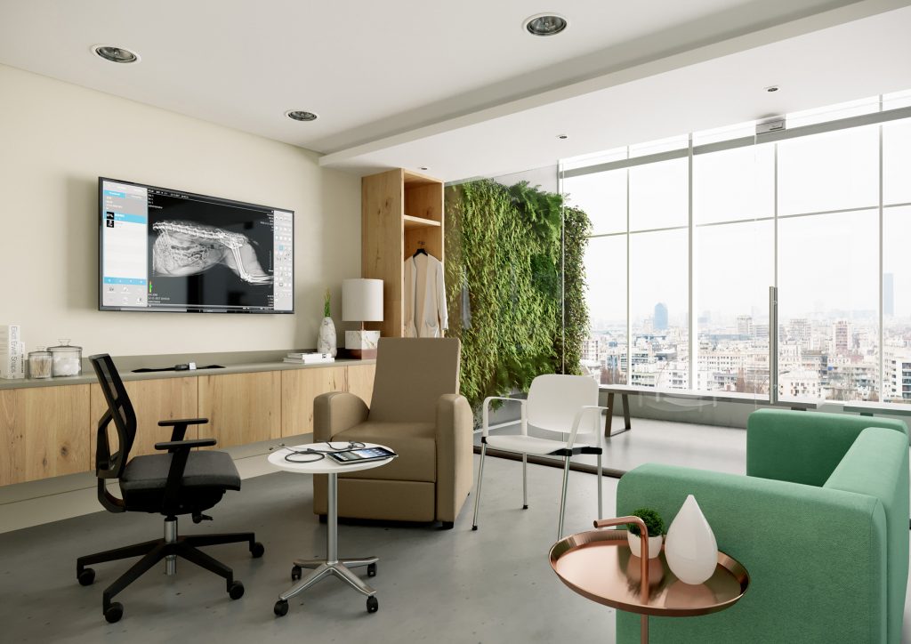 Recepção de hospital moderno