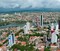Vista aérea de Campina Grande PB, cidade-sede das provas do concurso da UEPB