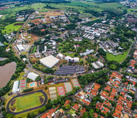 Vista aérea do campus da UNICAMP em Barão Geraldo, Campinas SP