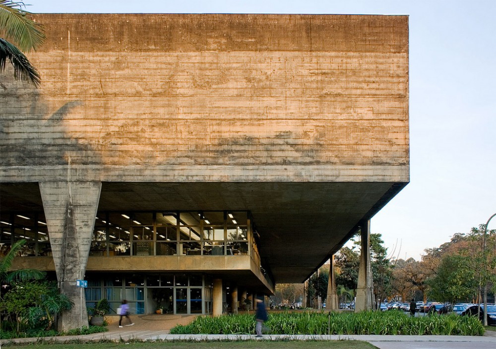 Fachada da FAU-USP, projeto de Vilanova Artigas