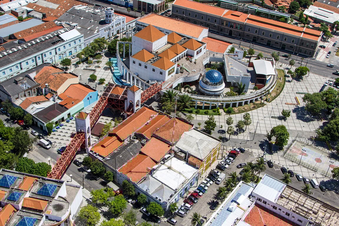Vista aérea do Centro Dragão do Mar de Arte e Cultura