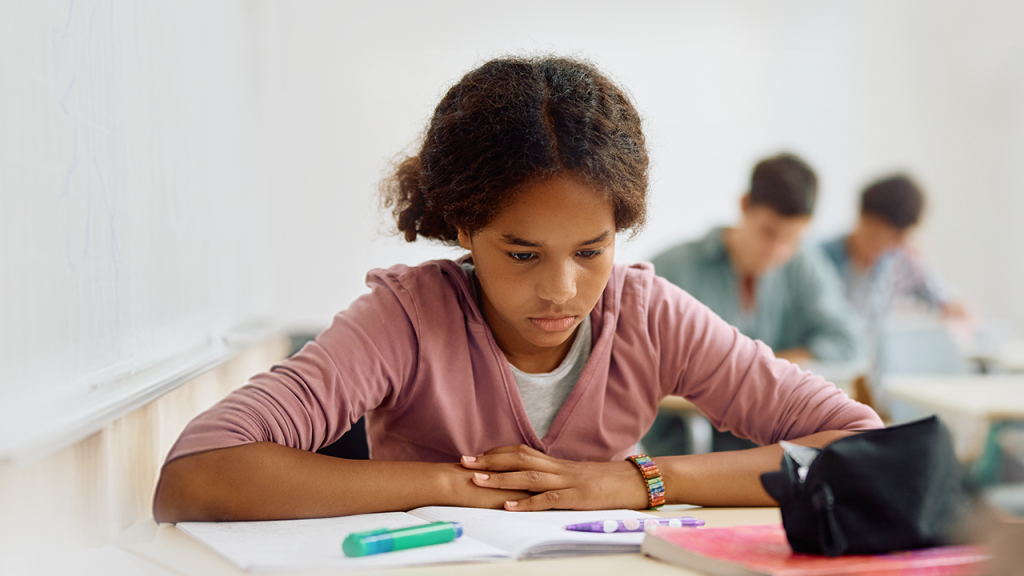 Sala de aula em instituição pública de ensino