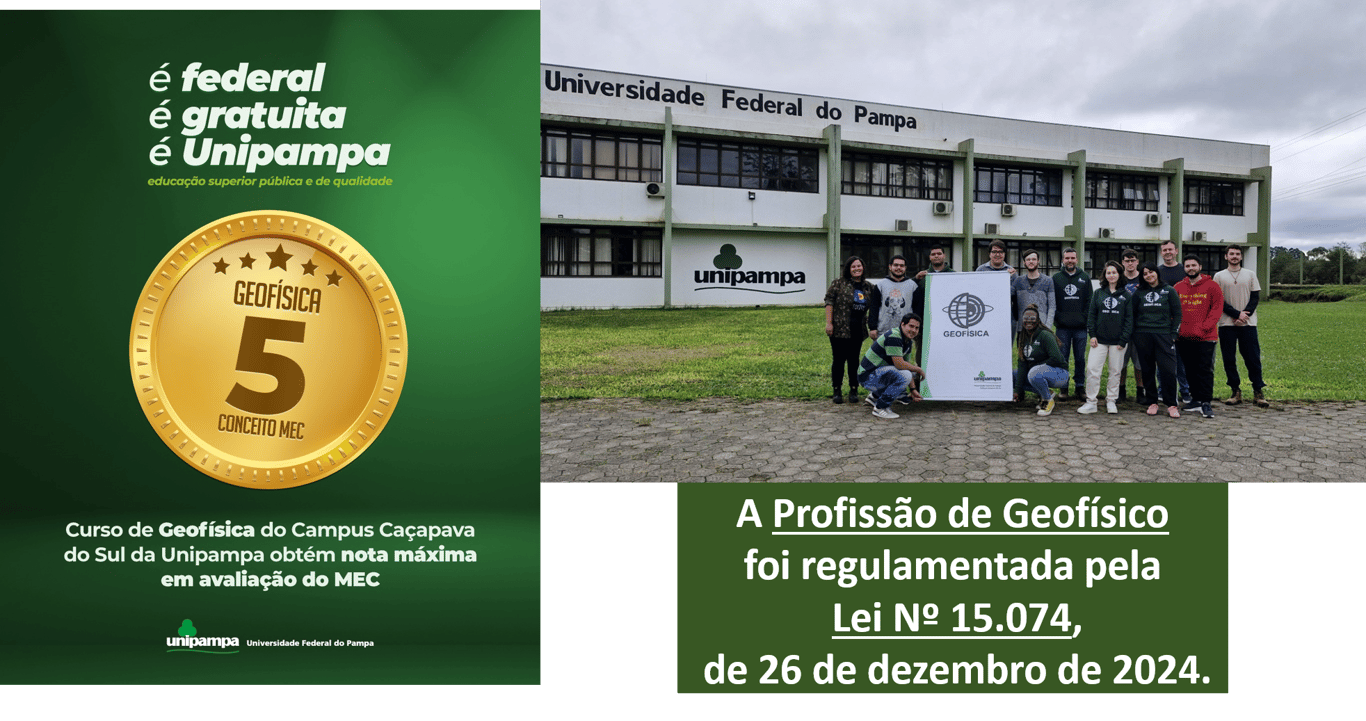 Campus da Unipampa com estudantes em área externa