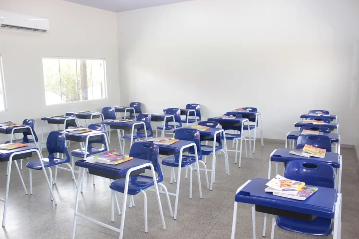 Sala de aula pública no Brasil