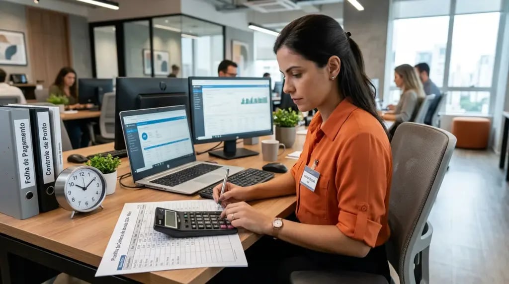 Profissional de contabilidade em escritório