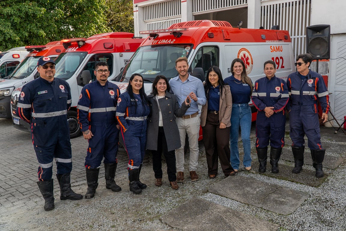 Equipe do SAMU 192 em operação pré-hospitalar