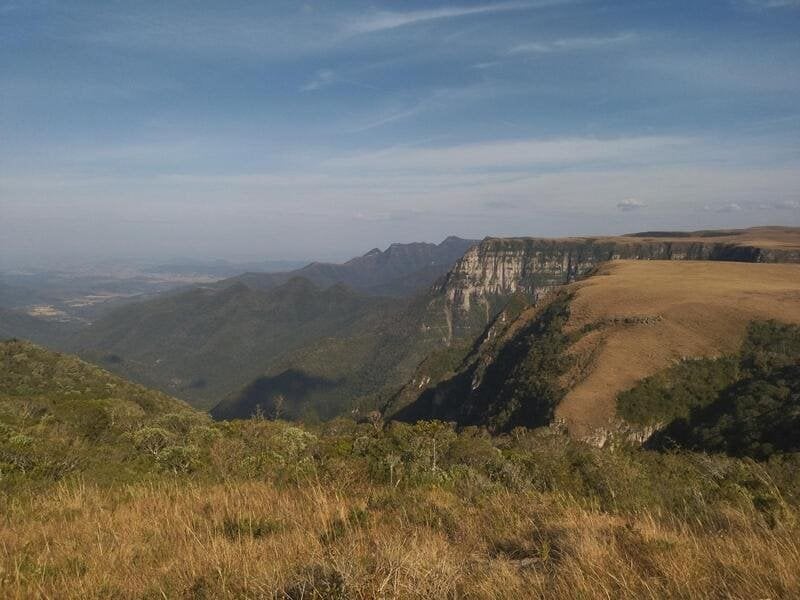 Paisagem rural no norte do Rio Grande do Sul, ao entardecer