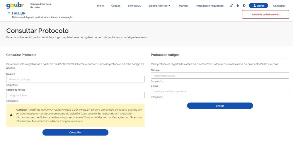 Inscrição e entrega de títulos em ambiente institucional