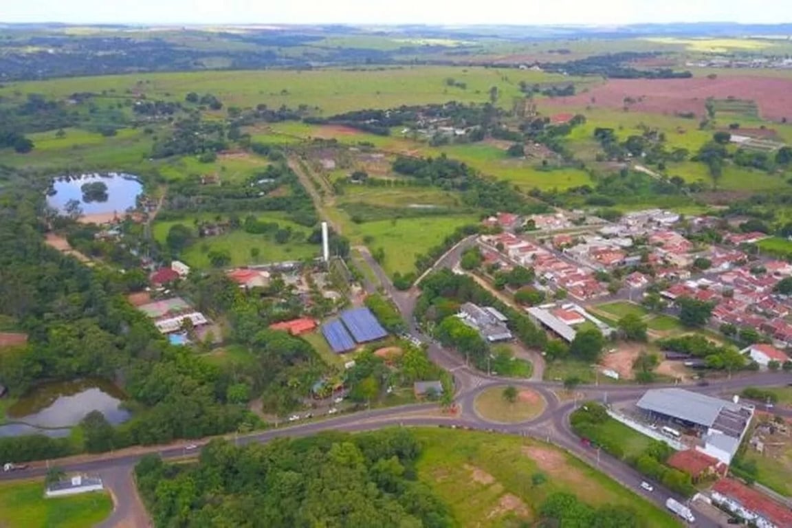 Vista aérea de Piratininga, interior de São Paulo