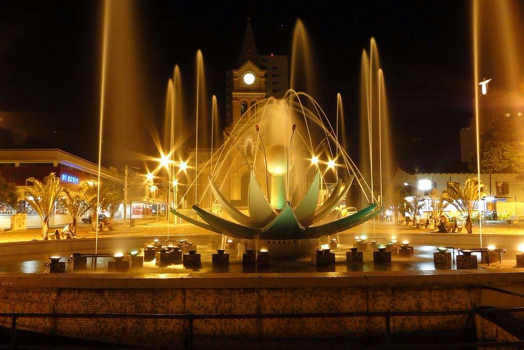 Praça central de Jaboticabal SP