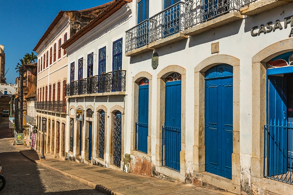 Centro histórico de São Luís do Maranhão ao entardecer