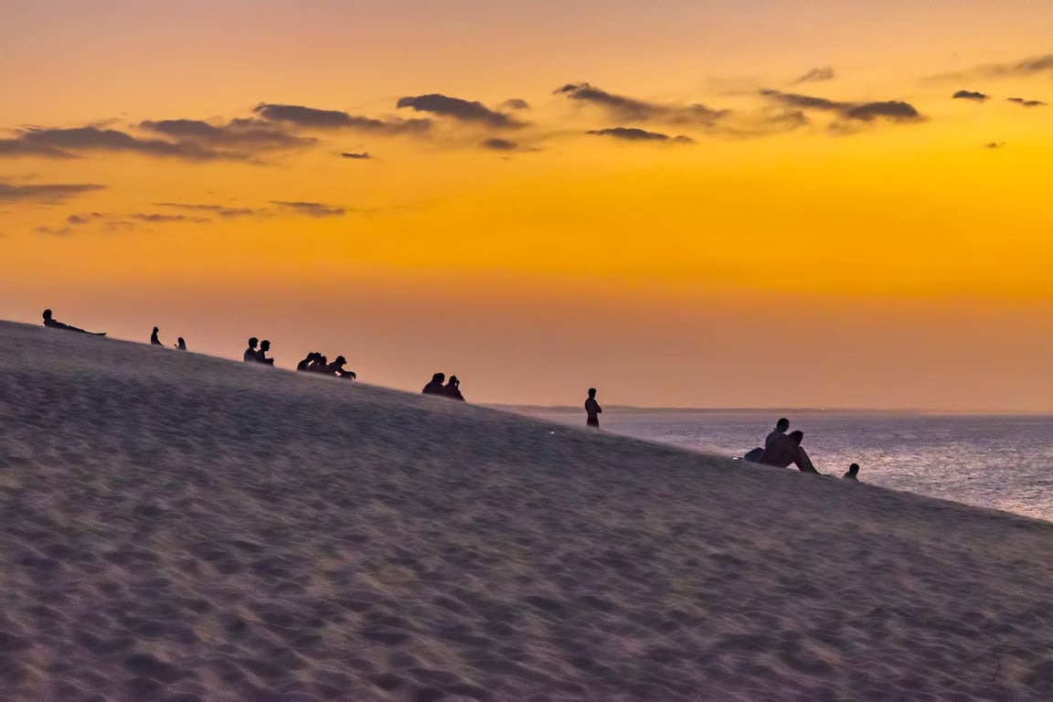 Pôr do sol nas dunas de Jericoacoara