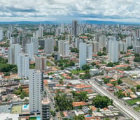 Vista aérea de Cuiabá MT, sede do campus da UFMT onde ocorre a seleção.