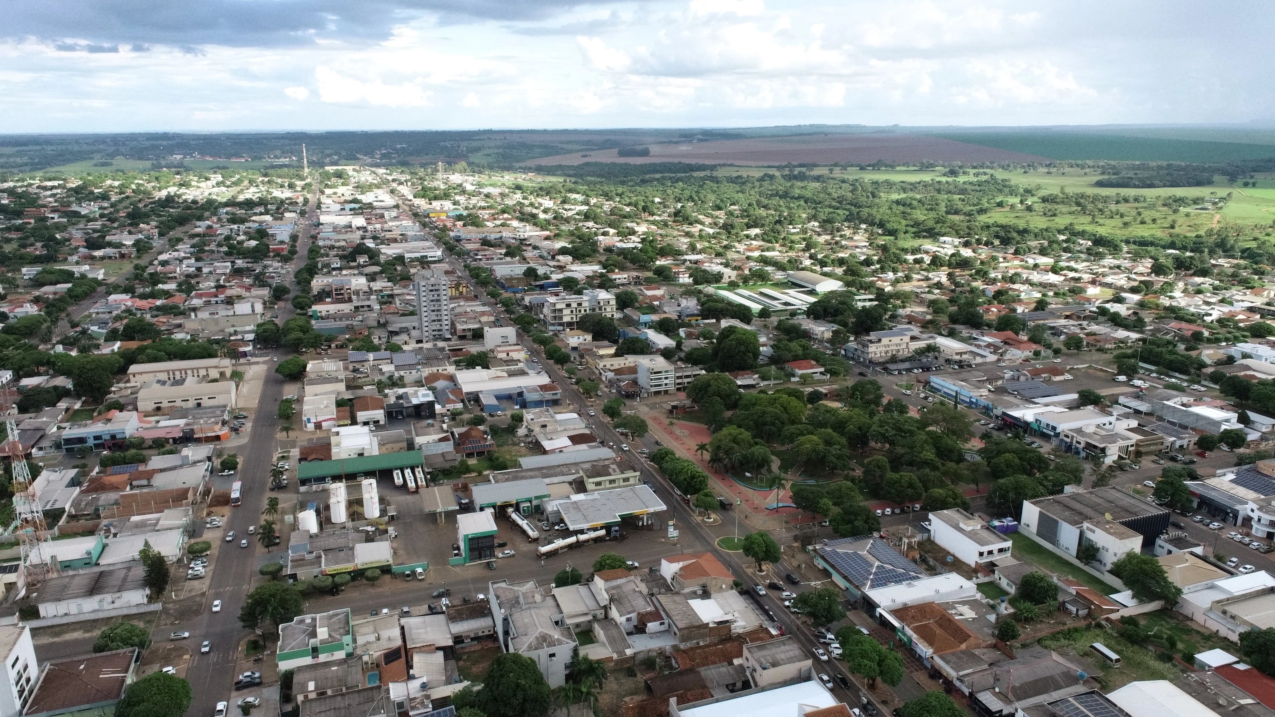 Vista aérea de Amambai, no sul de Mato Grosso do Sul
