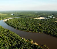 Paisagem rural de Roraima com savanas, rios e produção agropecuária