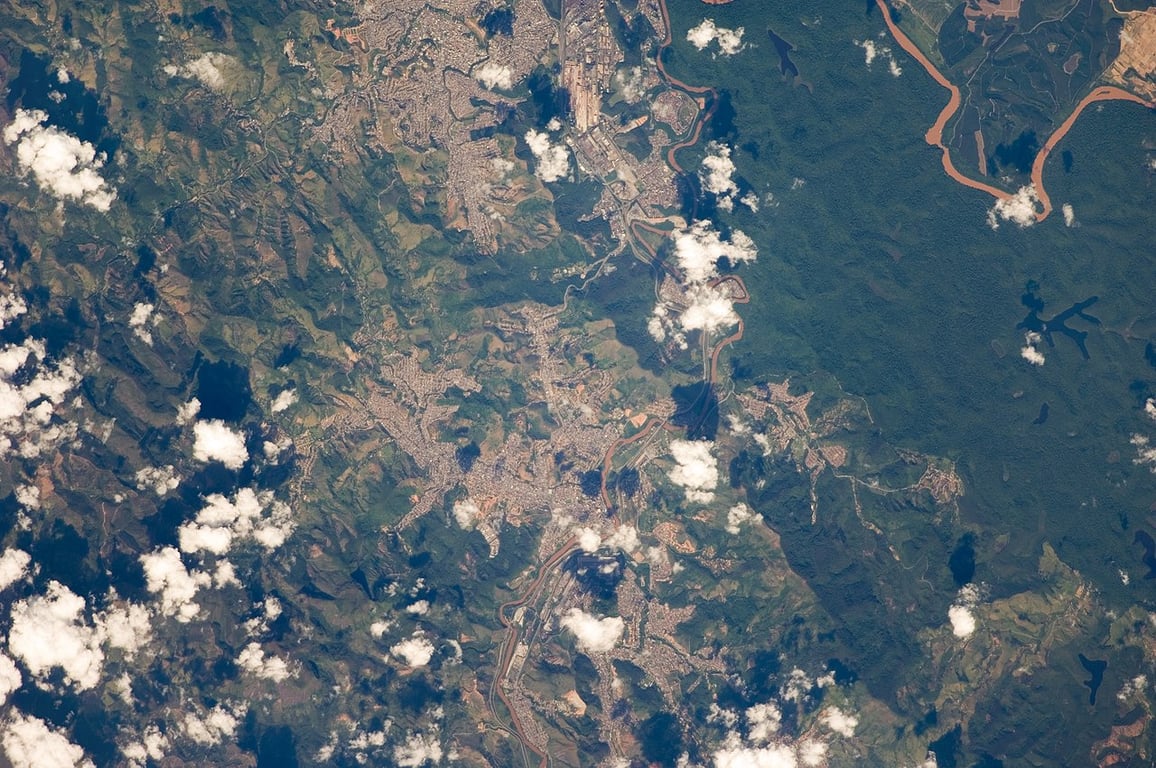 Vista aérea de Magda, no Noroeste Paulista
