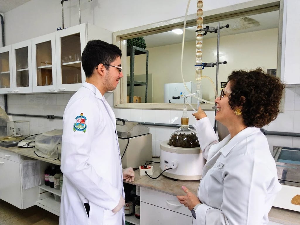 Laboratório científico com equipamentos de fisiologia, em cenário editorial