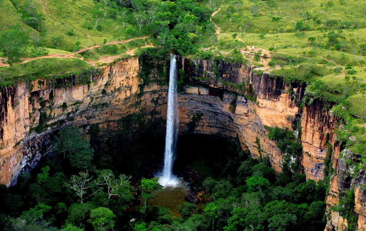 Paisagem natural na Baixada Cuiabana, Mato Grosso