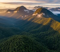Vista aérea da Serra da Mantiqueira, região de Itajubá MG, onde está localizada a UNIFEI.