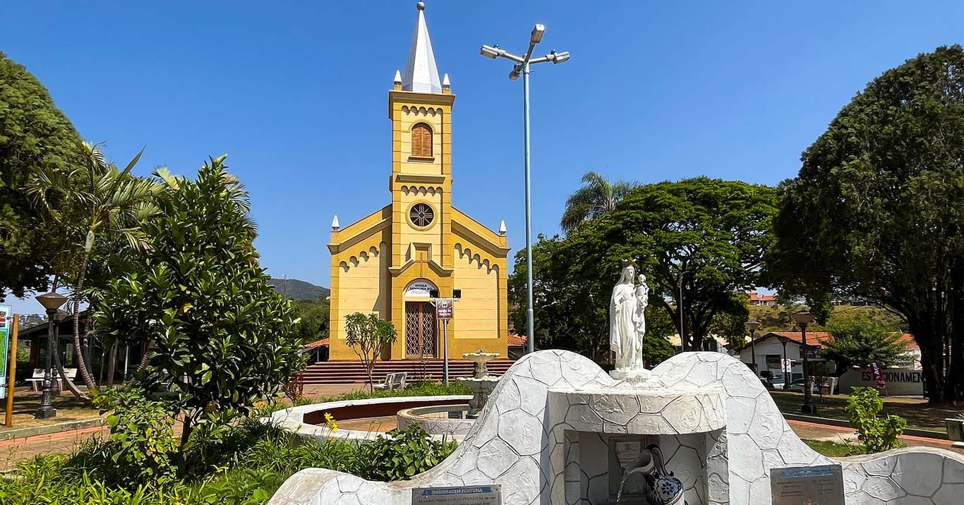 Centro de Monte Sião, no Sul de Minas