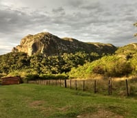 Formação rochosa Pedra do Leão em Capão do Leão RS.