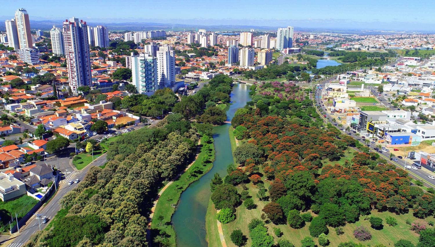 Vista aérea de Elias Fausto SP, no interior paulista
