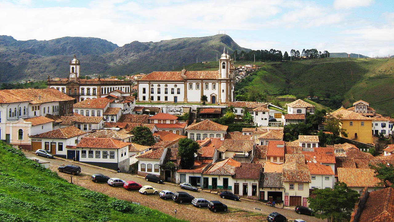 Vista panorâmica do centro histórico de Ouro Preto MG