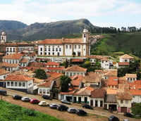 Vista panorâmica do centro histórico de Ouro Preto MG, onde está localizado o campus do IFMG.