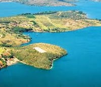 Vista aérea do Lago de Furnas, região de Formiga MG.