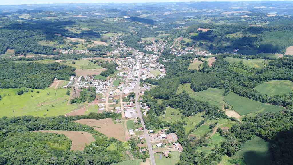 Vista aérea de Peritiba SC, no Oeste catarinense