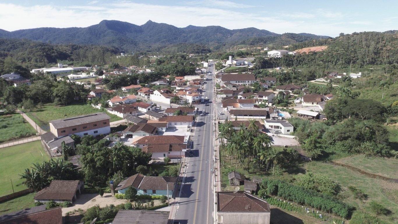 Vista aérea de Guabiruba SC, no Vale Europeu Catarinense
