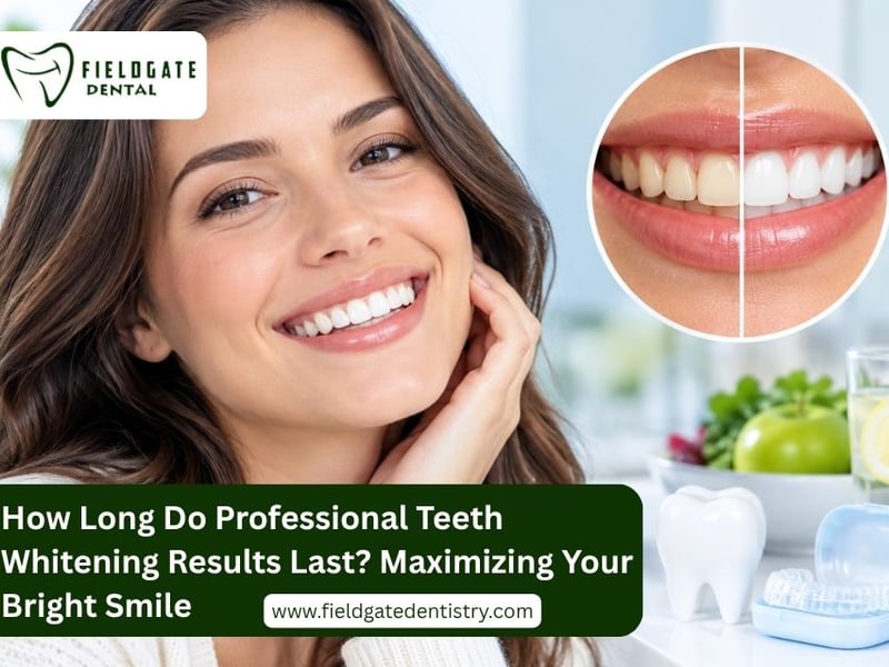 How Long Do Professional Teeth Whitening Results Last – A girl smiling and showing her clean, white teeth after professional teeth whitening treatment, highlighting the results of a brighter smile.