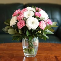 Sweet Thoughts Flower Arrangement with Teddy — view 1