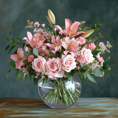 Pink Flora Flower Vase