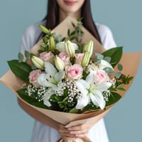 Pinking of You Flower Bouquet — view 3