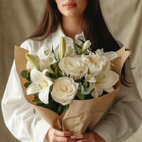 Simply White Sympathy Flower — view 2