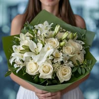Simply White Sympathy Flower — view 3