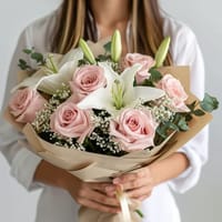 Pinking of You Flower Bouquet — view 1