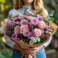 Love You Mum Charming Bouquet with Chocolate — view 2