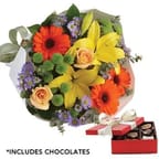 Bright Lights Flower Bouquet gift option