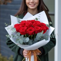 Designer's Choice 12 Red Rose Bouquet — view 3