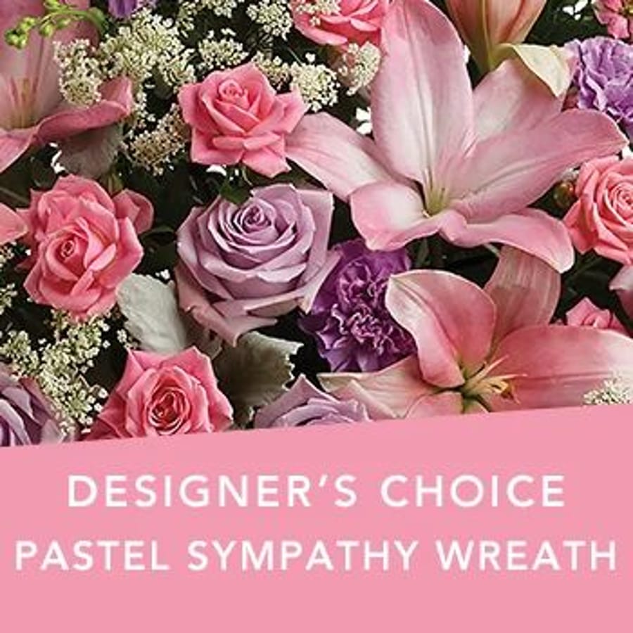 Designer's Choice Pastel Sympathy Wreath