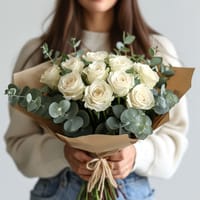Dreamy White Dozen Flower Bouquet — view 2