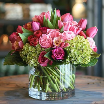 Floral Fantasy Pink Flower Arrangement