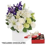 Graceful Beauty White Flower Arrangement gift option