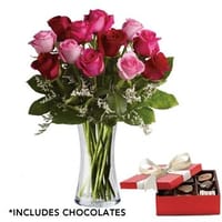 I Love You Vase Arrangement with Chocolate — view 1